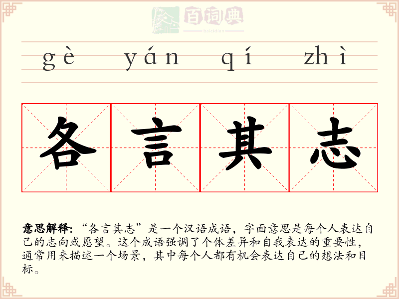 各言其志
