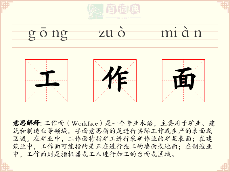 工作面