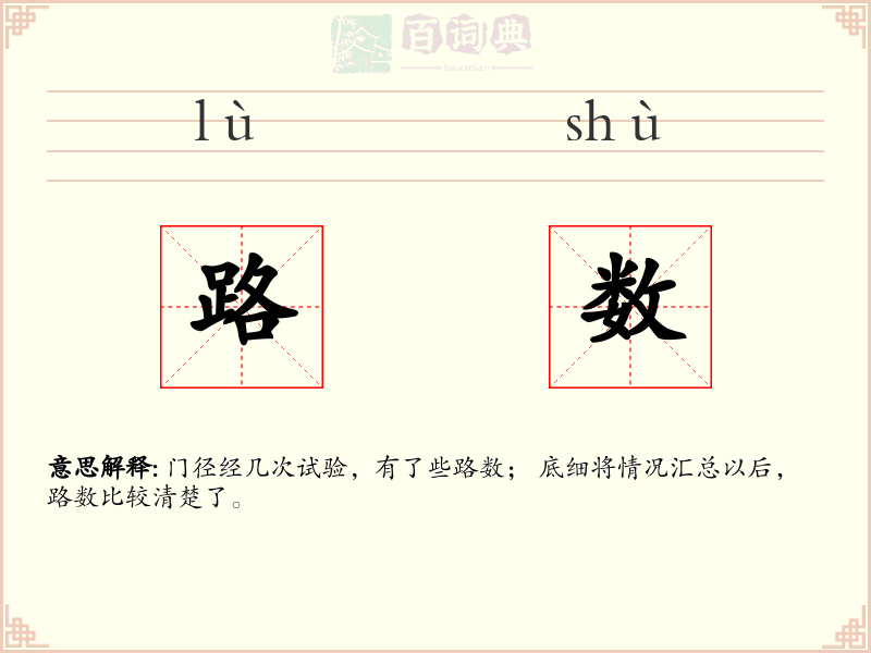 路数