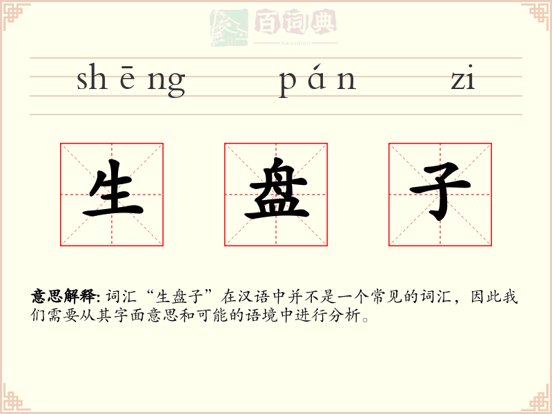 生盘子
