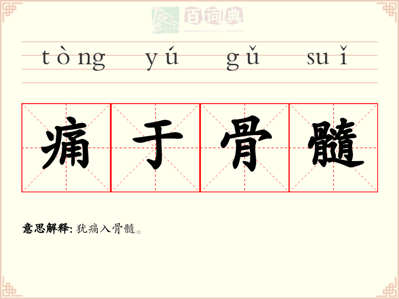 痛于骨髓