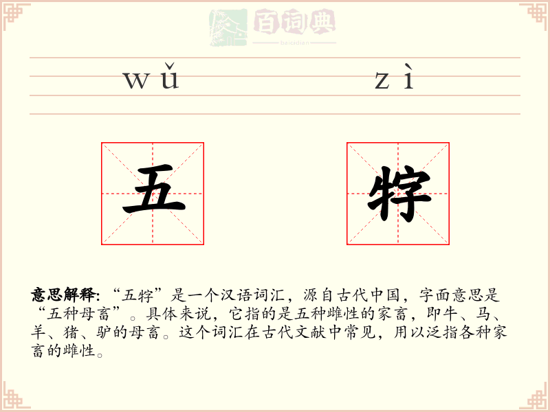 五牸