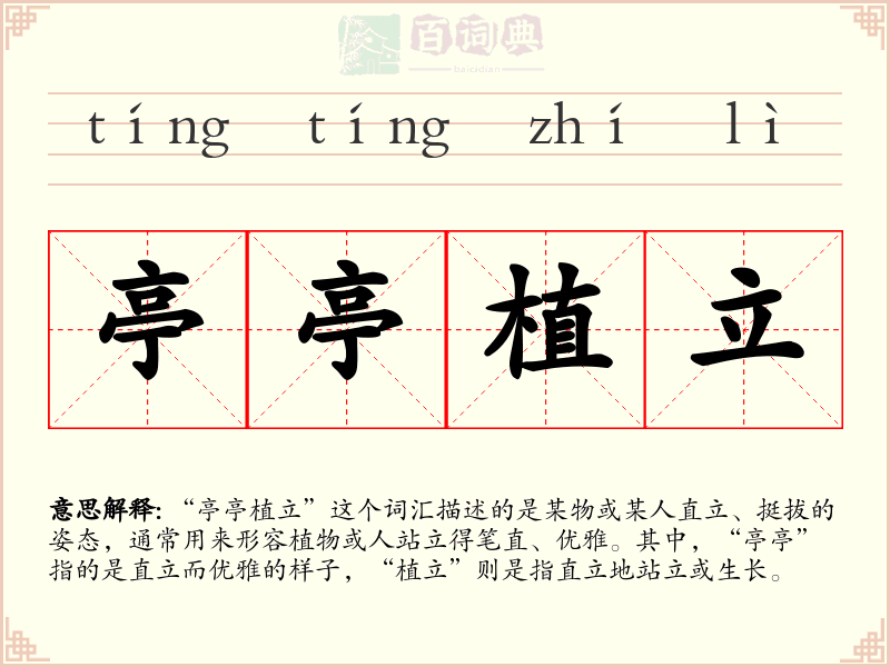 亭亭植立