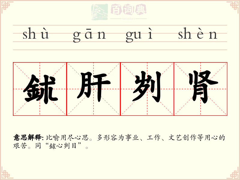 鉥肝刿肾