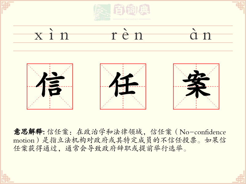 信任案