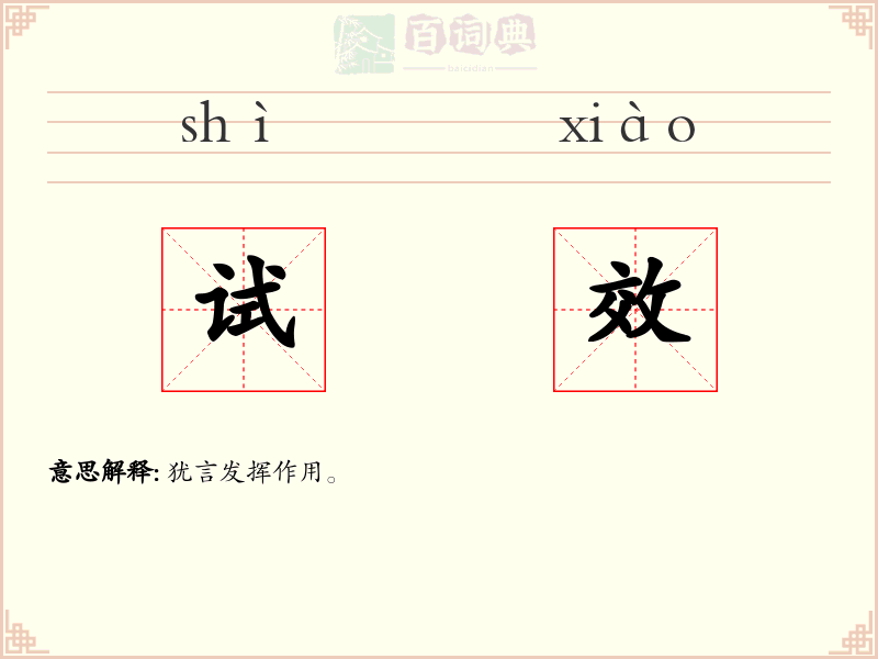 试效