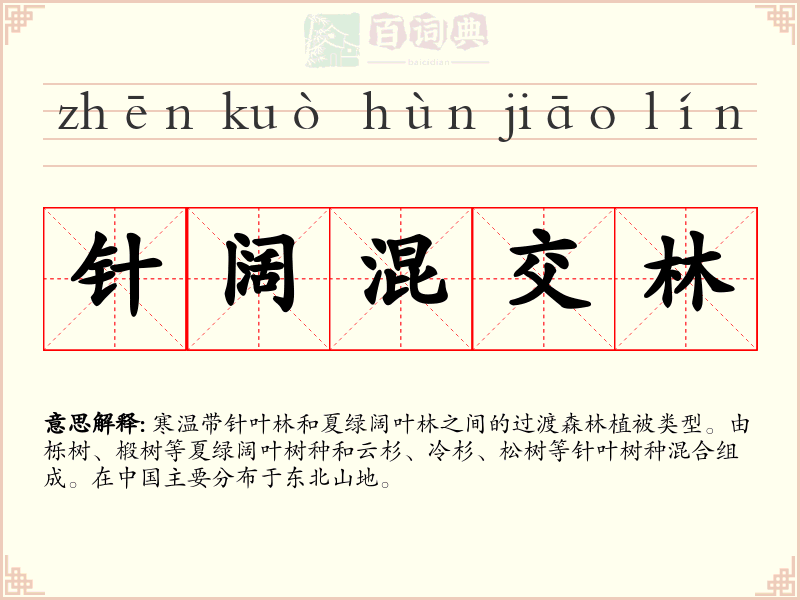 针阔混交林