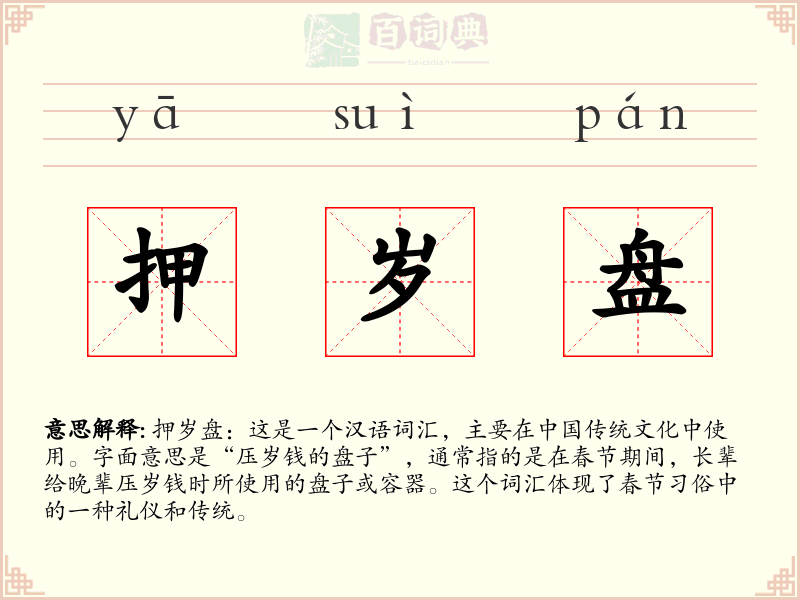 押岁盘