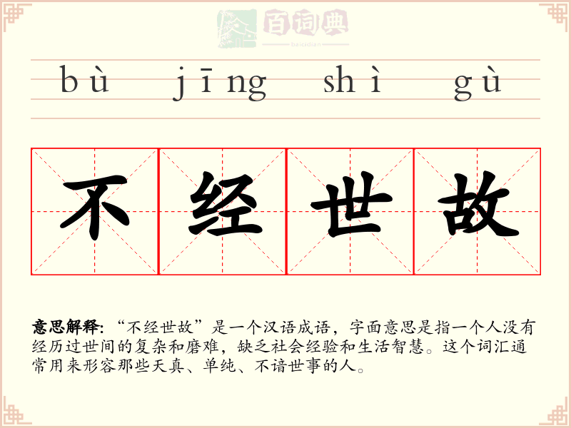 不经世故
