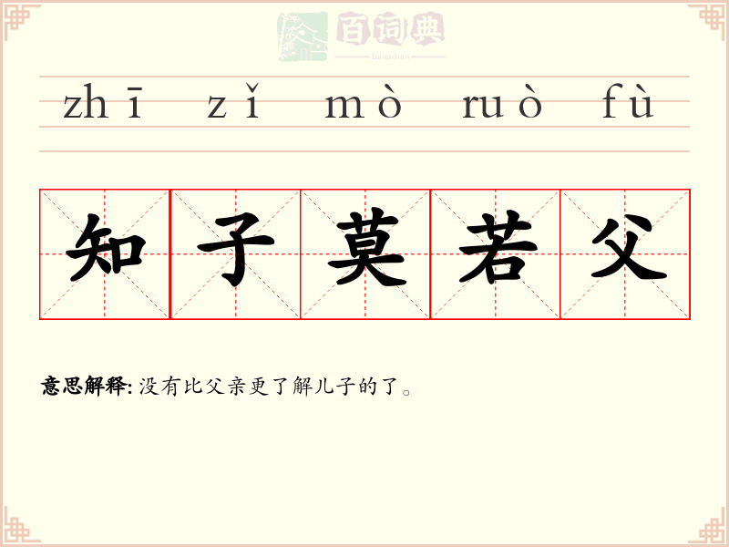 知子莫若父