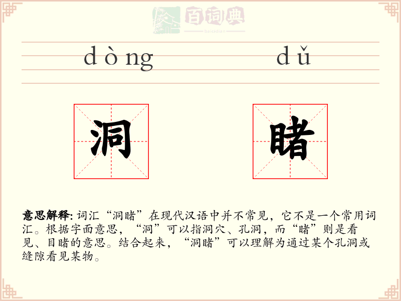 洞睹