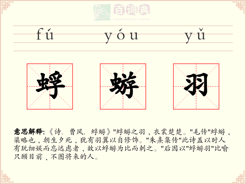 蜉蝣羽