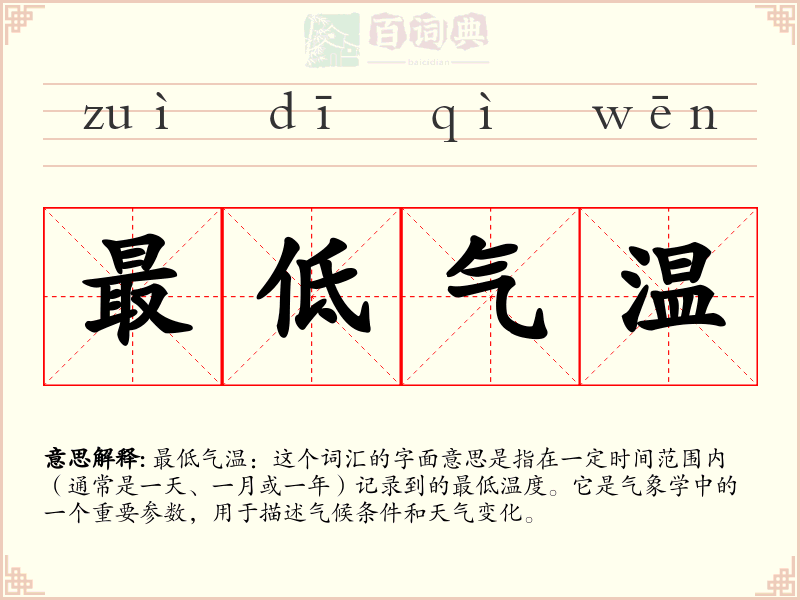 最低气温