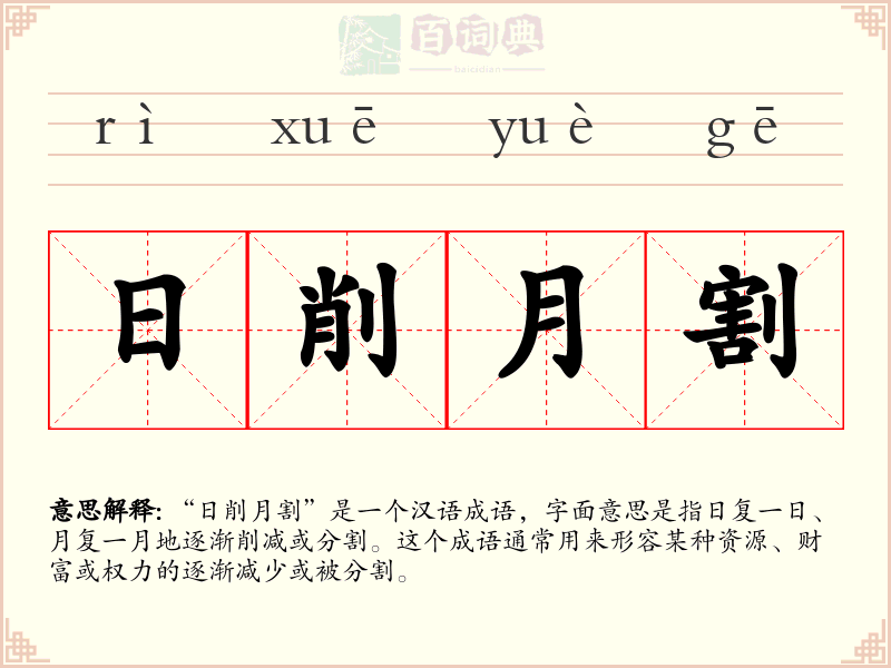 日削月割