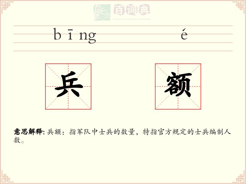 兵额