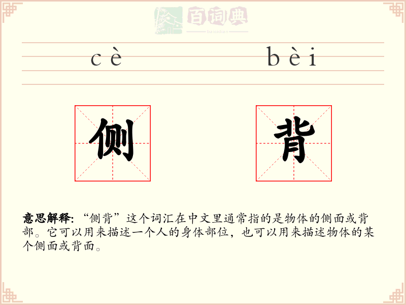 侧背
