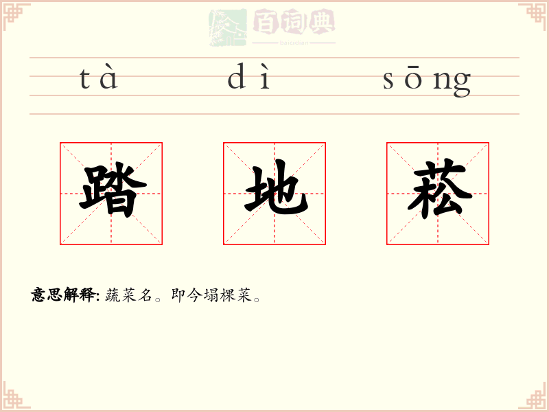 踏地菘