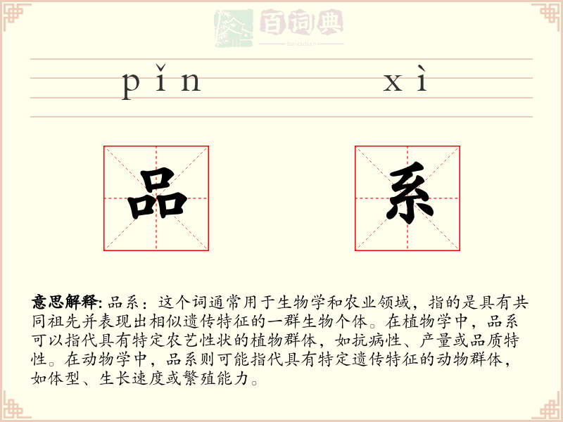 品系