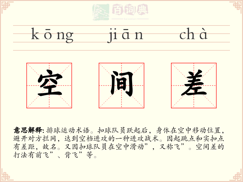 空间差