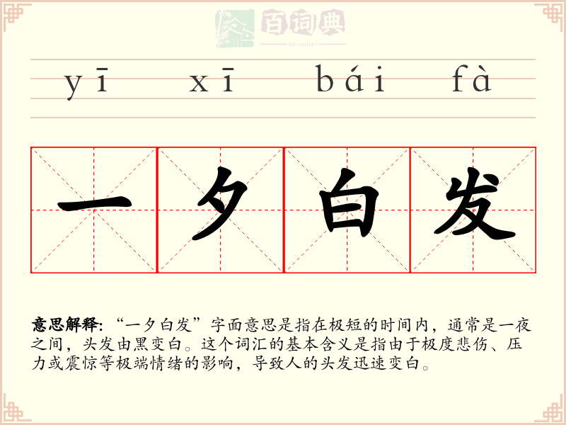 一夕白发