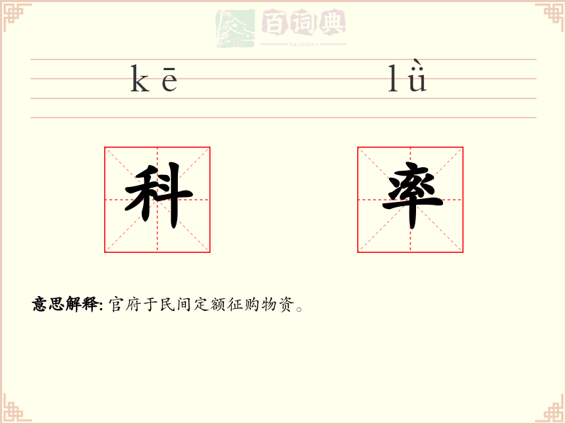 科率