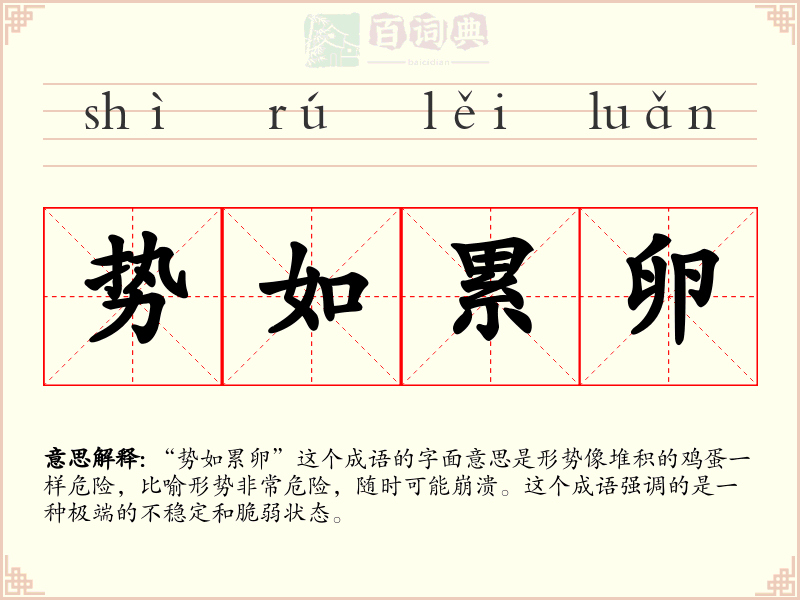势如累卵