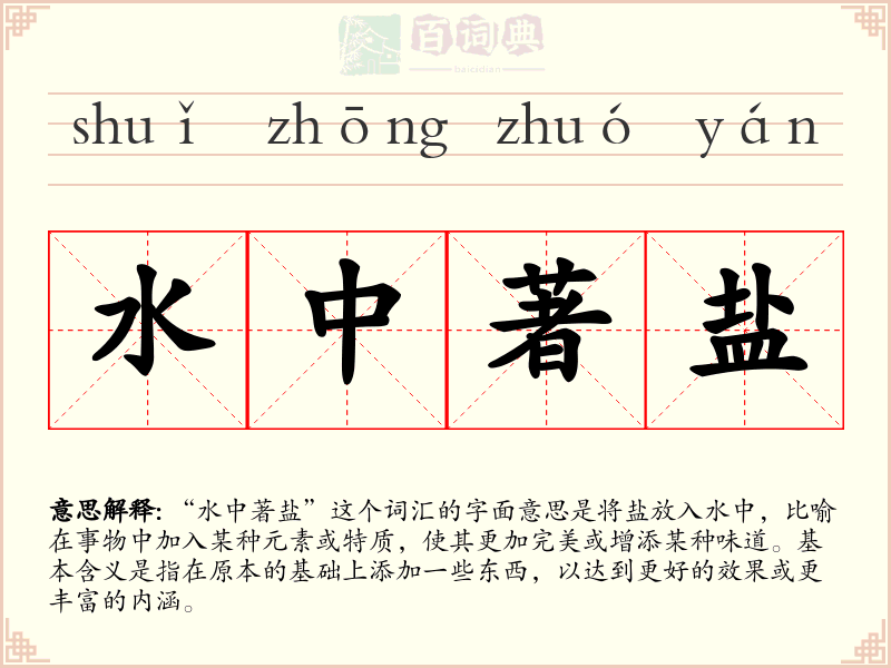 水中著盐