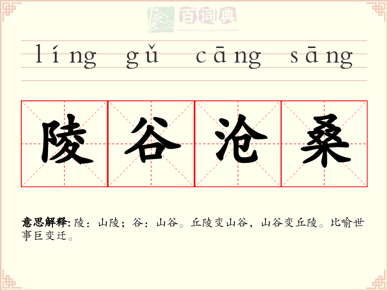 陵谷沧桑