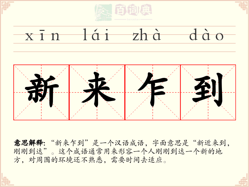 新来乍到