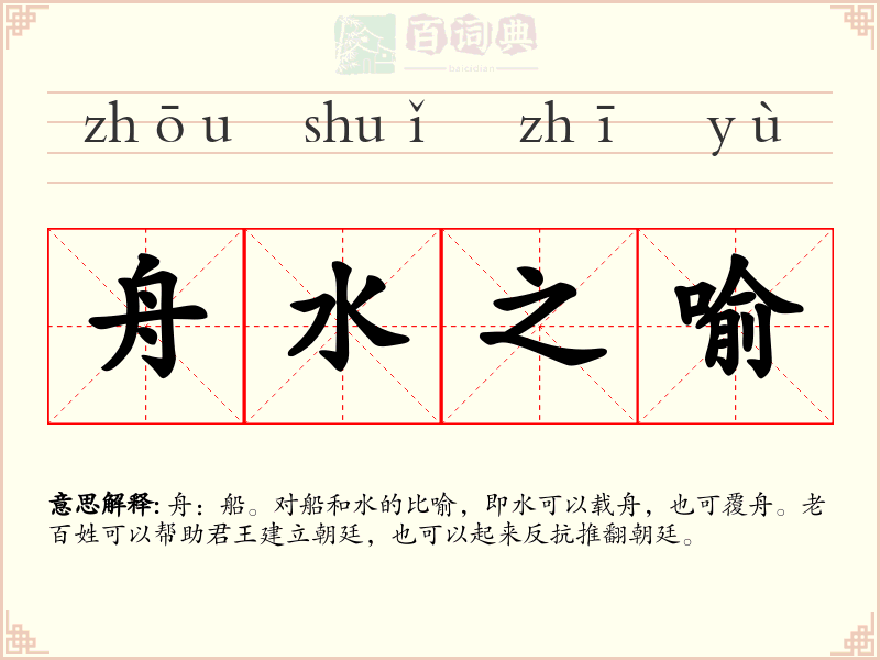 舟水之喻