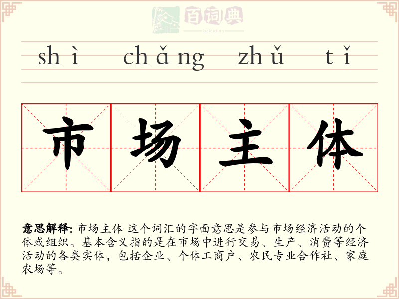 市场主体
