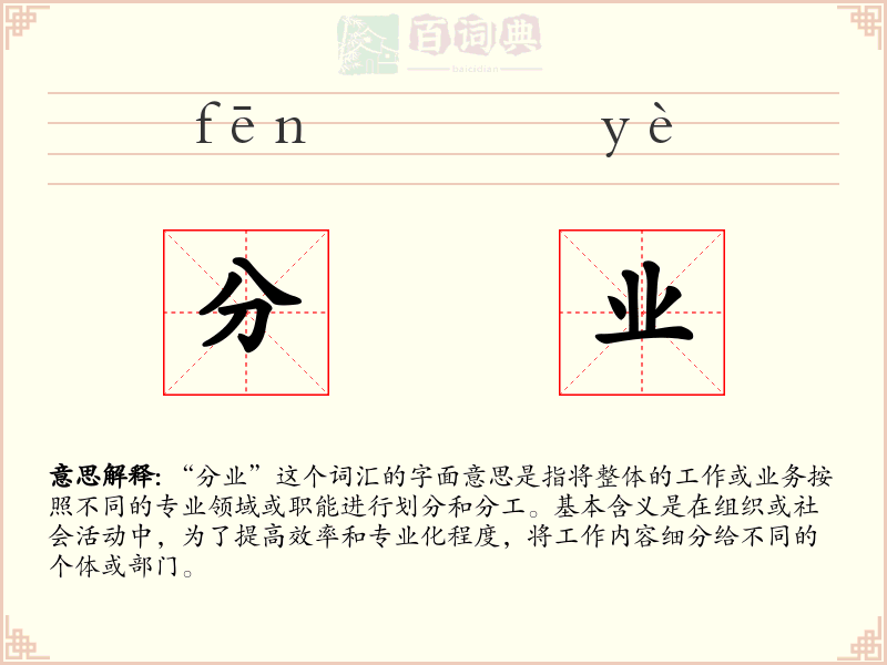 分业