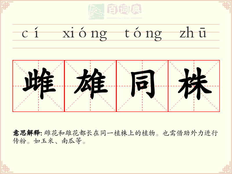 雌雄同株