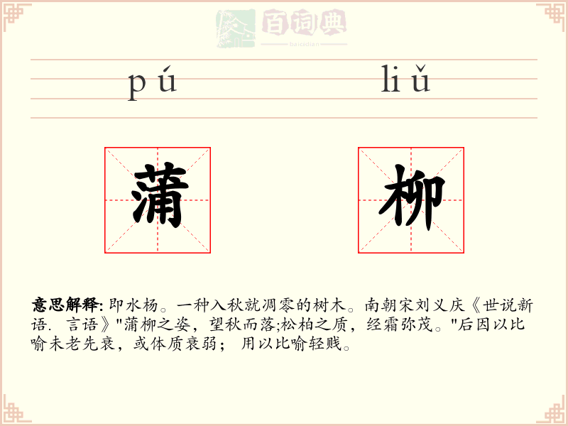 蒲柳