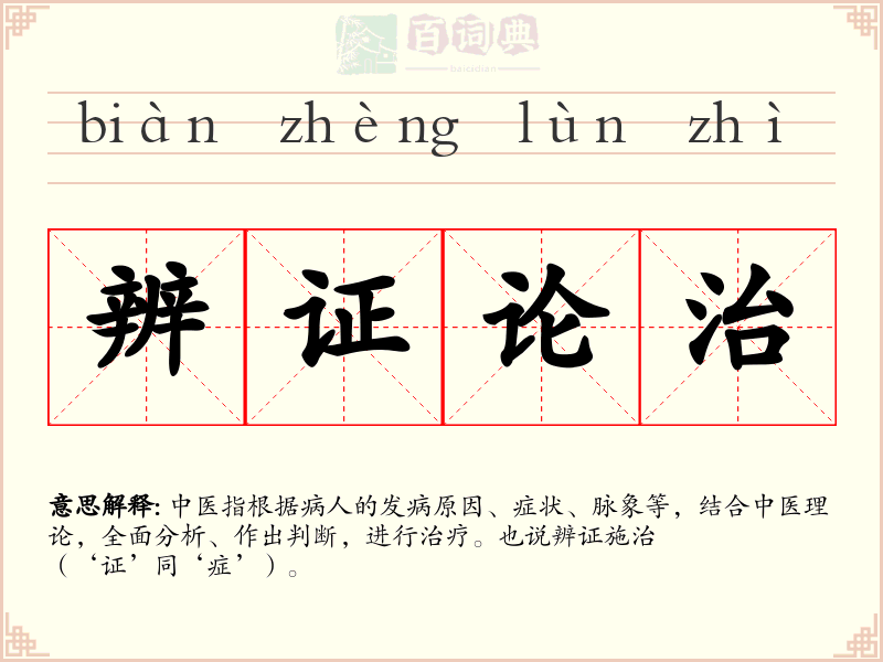 辨证论治