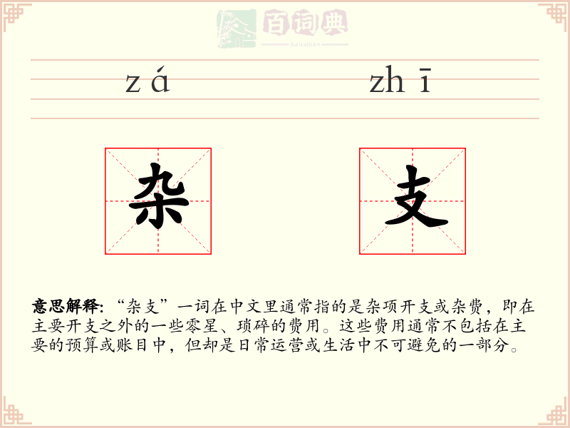 杂支