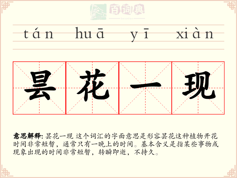 昙花一现
