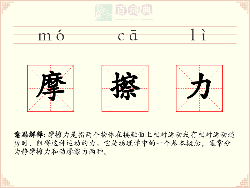 摩擦力