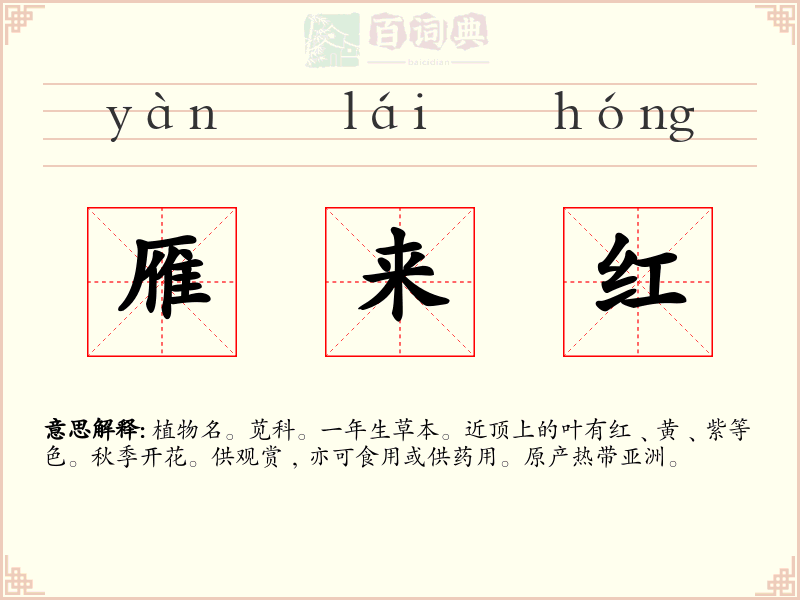 雁来红