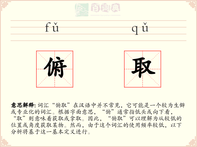 俯取