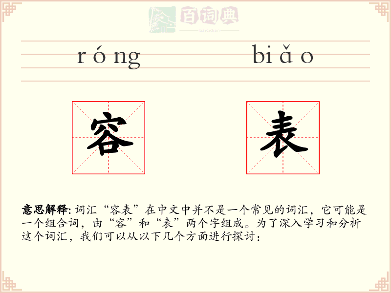 容表