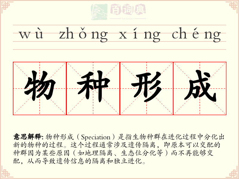 物种形成