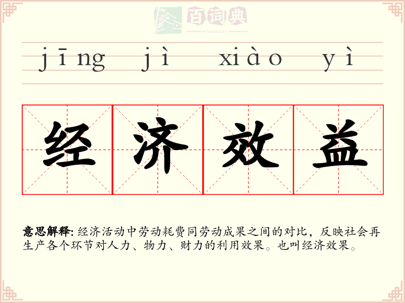 经济效益