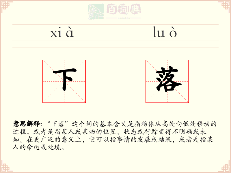 下落