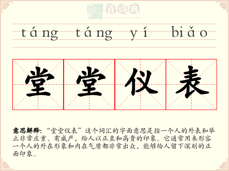 堂堂仪表