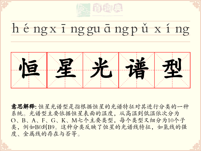 恒星光谱型