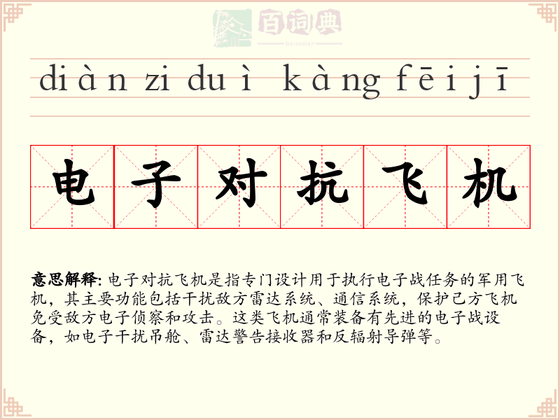 电子对抗飞机