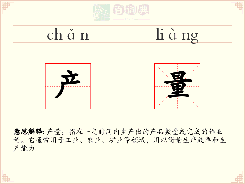 产量