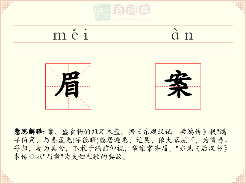眉案