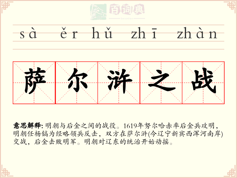 萨尔浒之战